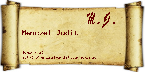 Menczel Judit névjegykártya
